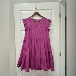 Roller Rabbit Pink Tiered Cotton Dress - Sz M